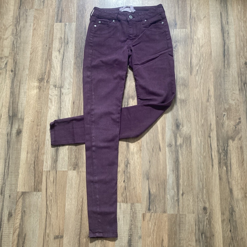 Altar'd State Jeans Womens Size 25 Skinny Jeans Wine Stretch‎ Denim